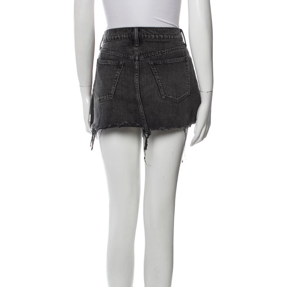 Alexander Wang Raw-Edge Trim Mini Jean Skirt 100% cotton, Waist: size 28 - Picture 5 of 6